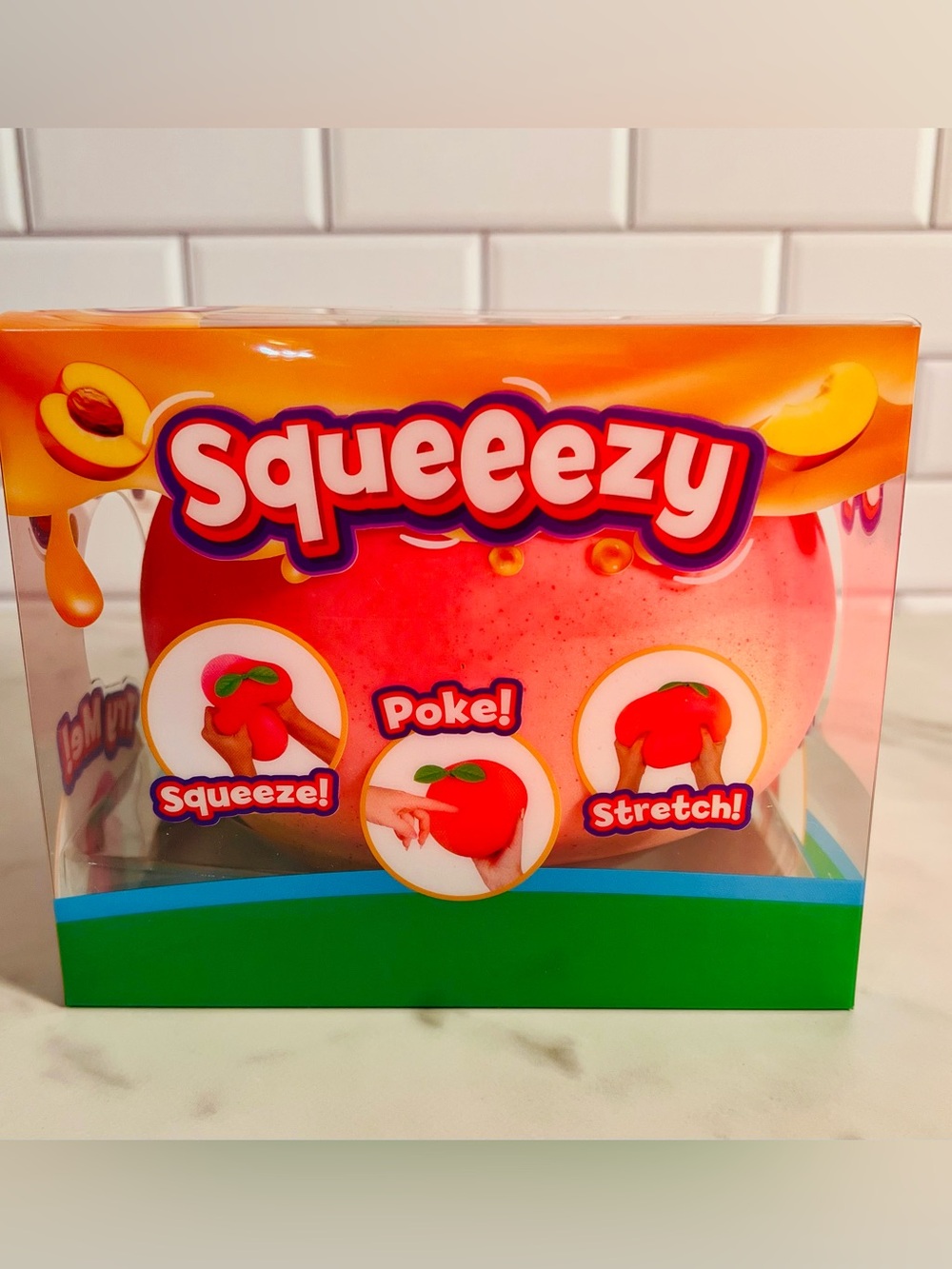Squeeezy Squishy Peach Jumbo Size by Sunny Days